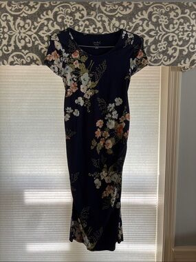 Isabel Maternity by Ingrid & Isabel Navy Floral Maxi Dress